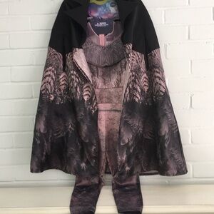 New Girls Size 4-6 Audrey Black And Pink Fantasy Outfit Costume